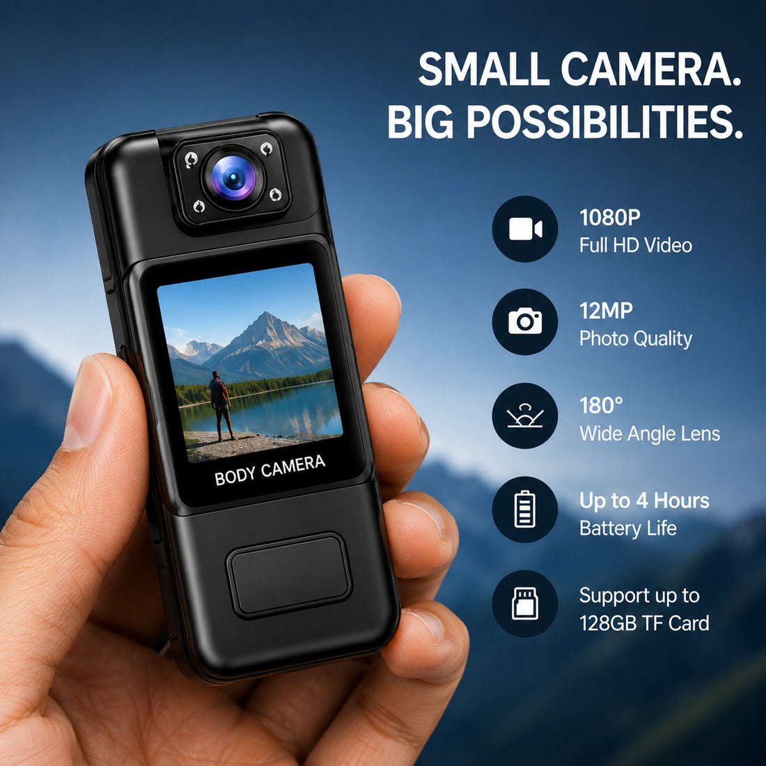 Handheld Pocket Mini Camera Portable Bikes Sports Camera