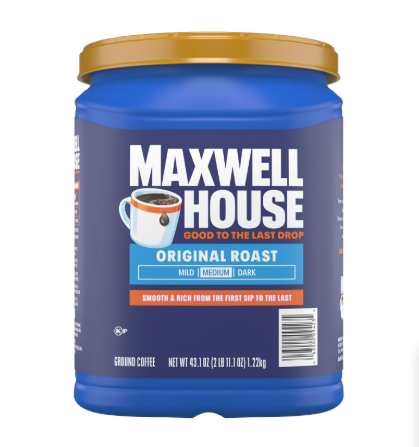 Maxwell House Original Roast Medium Ground Coffee, 43.1 oz