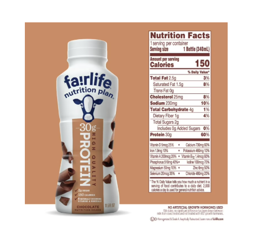 Fairlife Nutrition Plan 30g Protein Shake, Chocolate, 11.5 fl. oz., 12 pack - Image 2